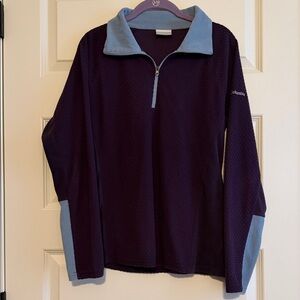 Columbia Women’s 1/4 Zip in Purple and Light Blue